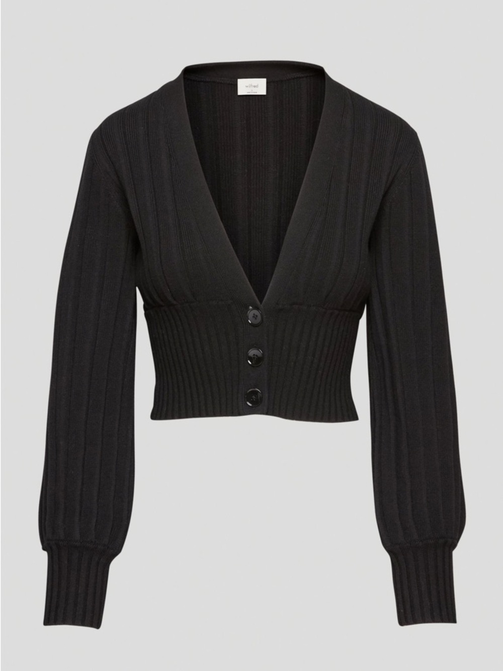 Aritzia Black Plunge Cardigan